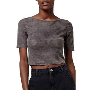NWT Topshop Ribbed Crop Top